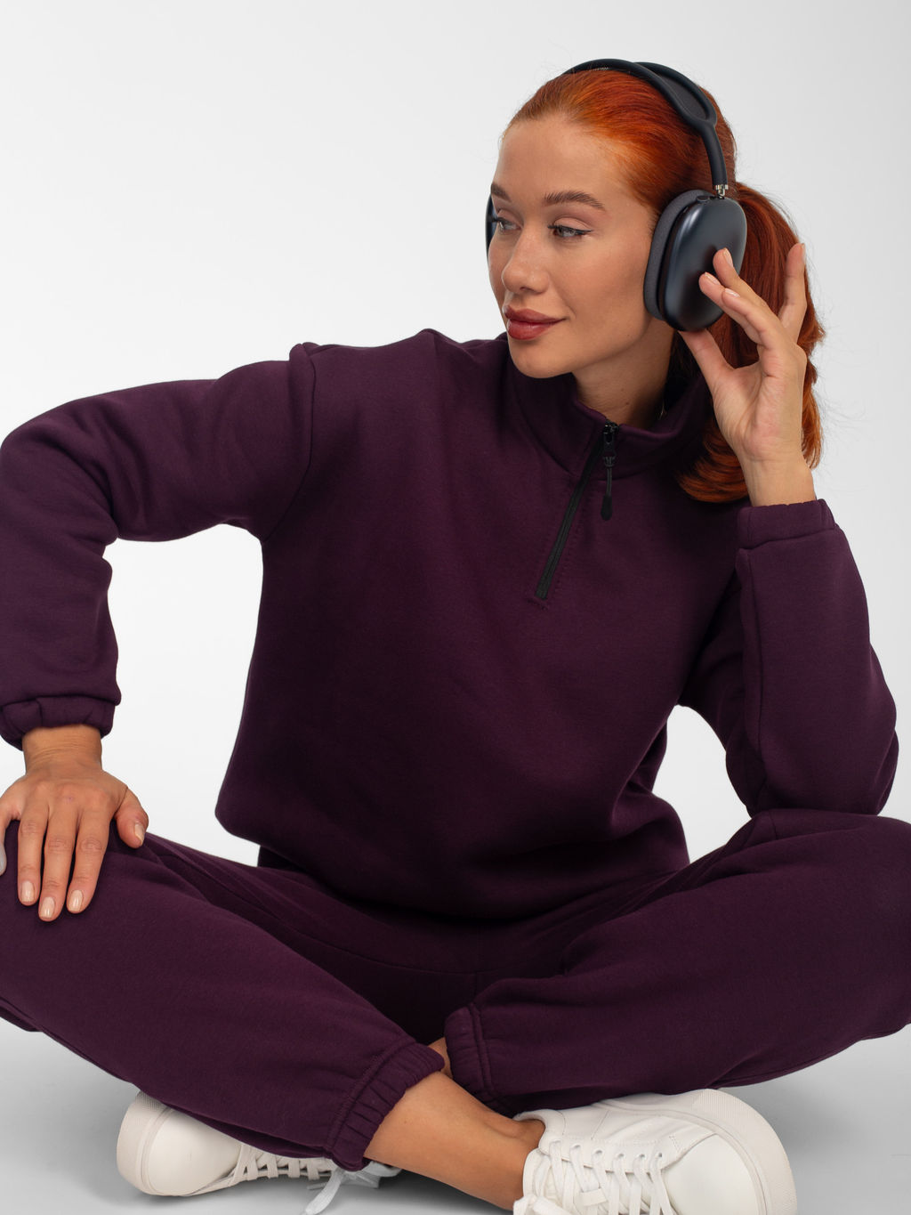 Костюм женский футер начес МИЛАНА ВИННЫЙ - Domtrik фото 8