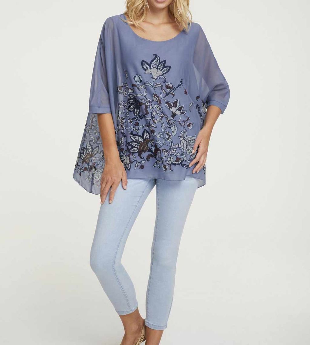 Туника, синяя - Linea tesini фото 3