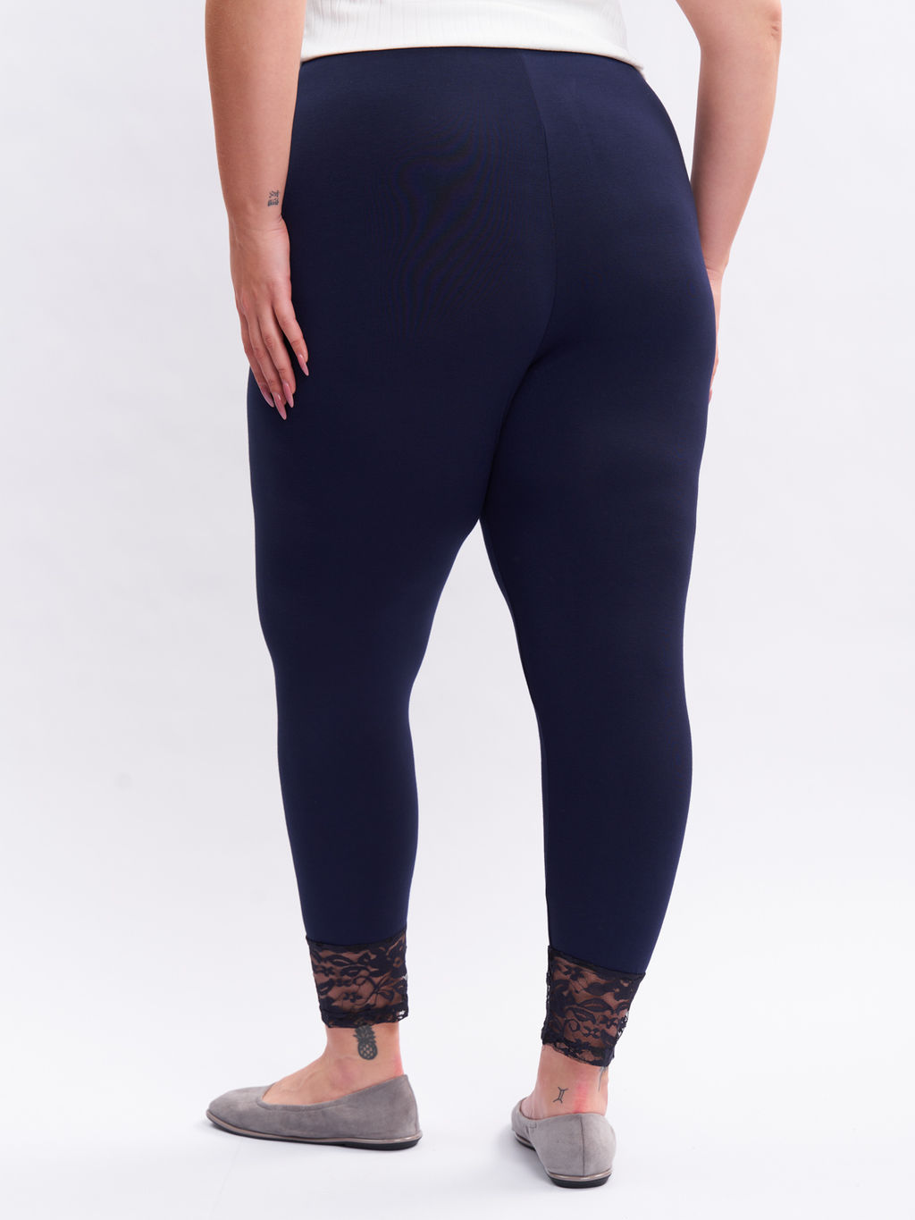 Леггинсы с кружевом LL12939DBL05