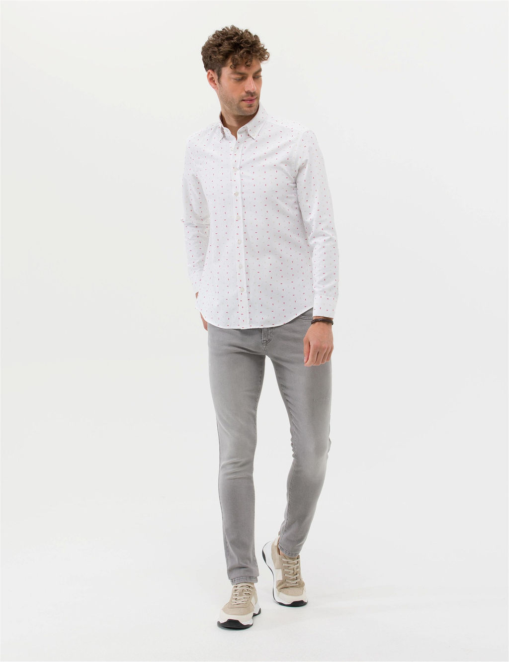 K_rm_z_ Slim Fit Uzun Kollu G_mlek - Pierre cardin фото 4