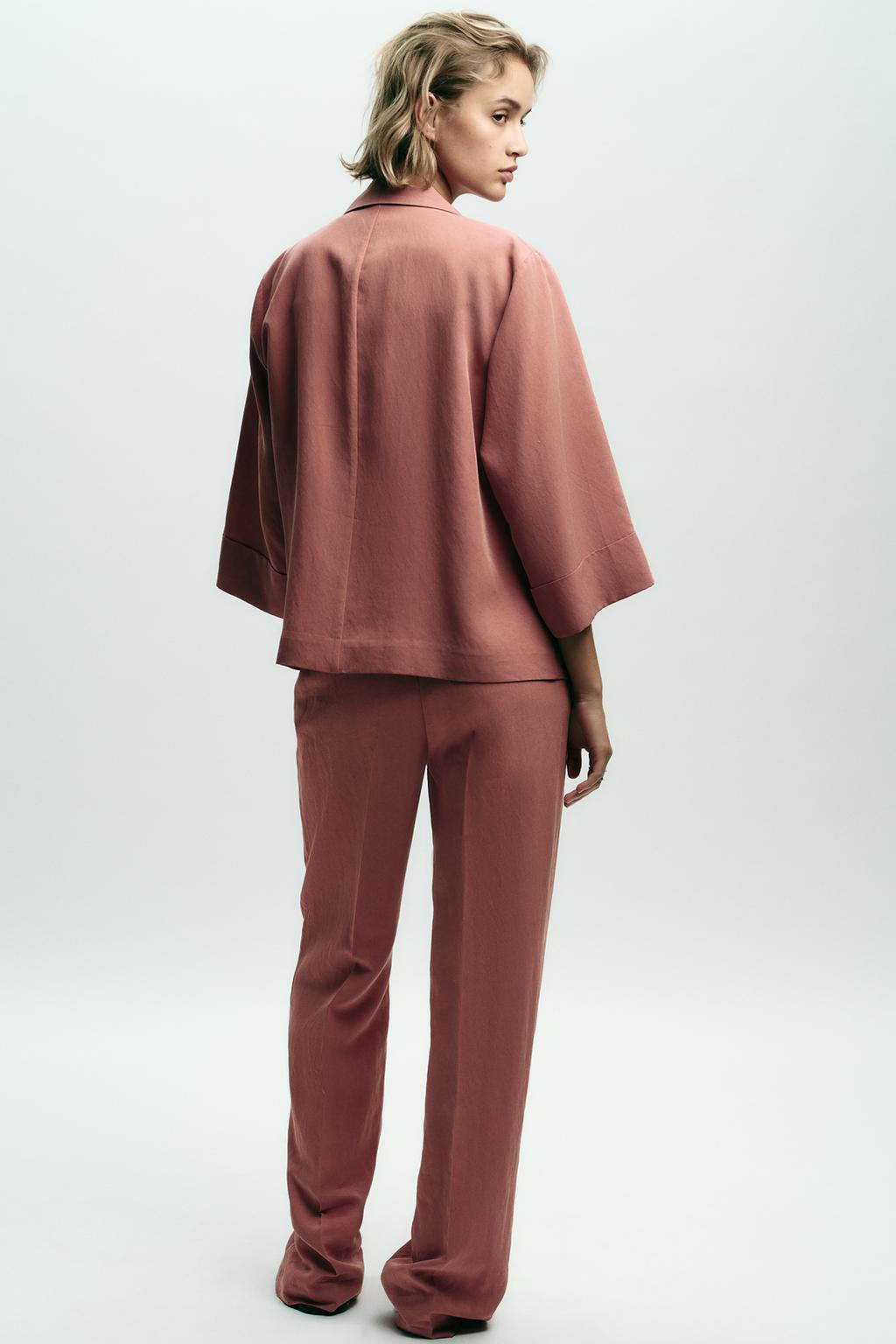 STRAIGHT-LEG TROUSERS WITH ELASTICATED WAIST - Zara фото 5