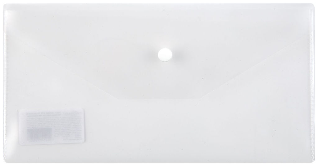 Цена за 2 шт. Пластиковый конверт INFORMAT C6, на кнопке, прозрачный 180 мкм