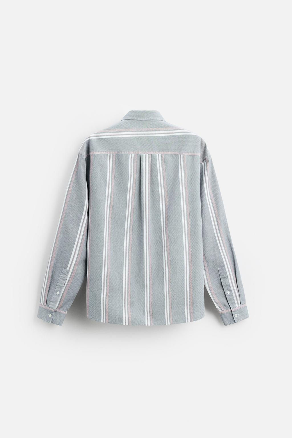 STRIPED TEXTURED SHIRT - Zara фото 7