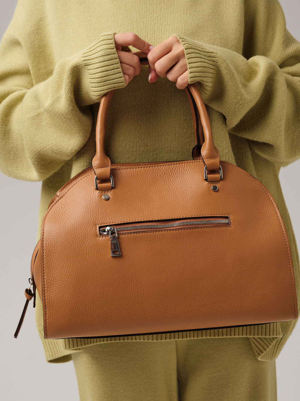 Кожаная сумка Deboro 3992 коричневый лист