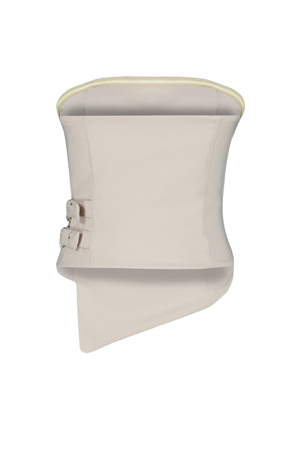 Trendyolmilla Siyah Straplez Fitted Kemer Toka Detayl? Dokuma Bluz TWOSS24BZ00349 фото 8