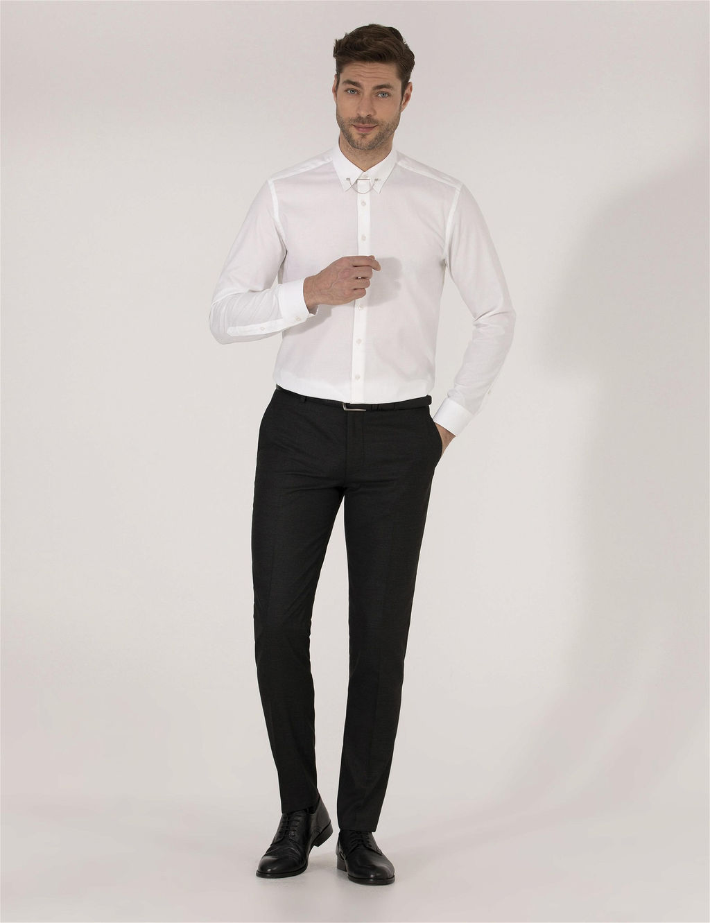 Beyaz Slim Fit Smokin G_mlek