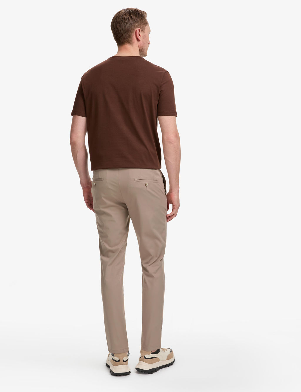 Koyu Bej Ex. Slim Fit Beli Kordonlu Klasik Jogger Pantolon