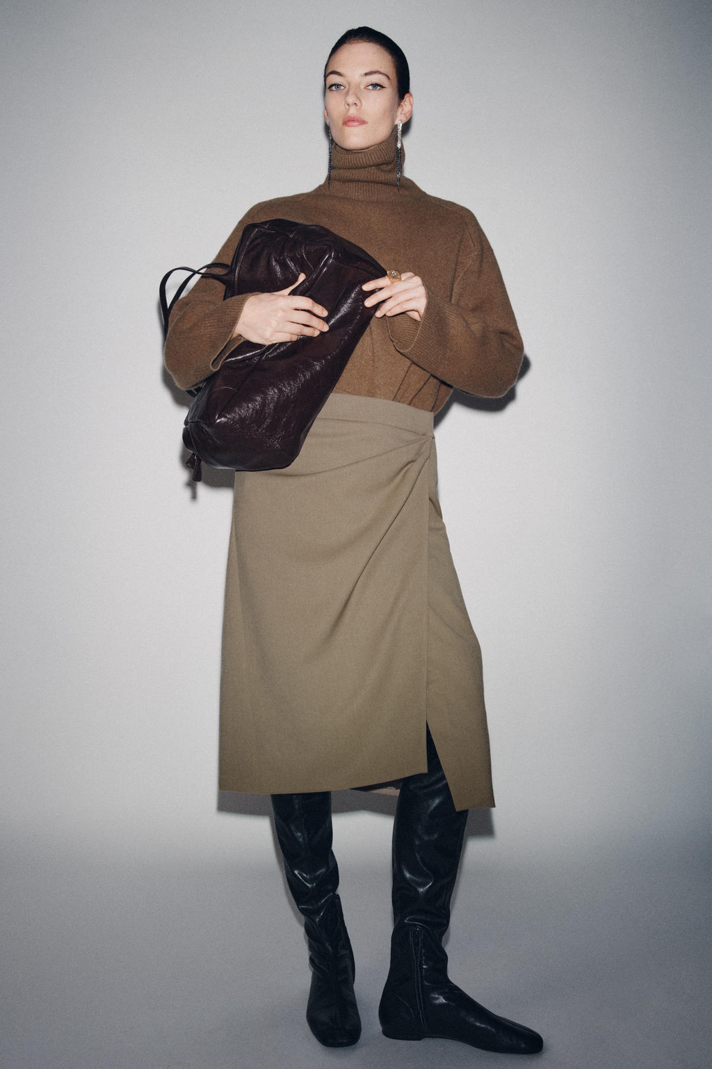 ZW COLLECTION FLOWY SARONG SKIRT - Zara фото 7