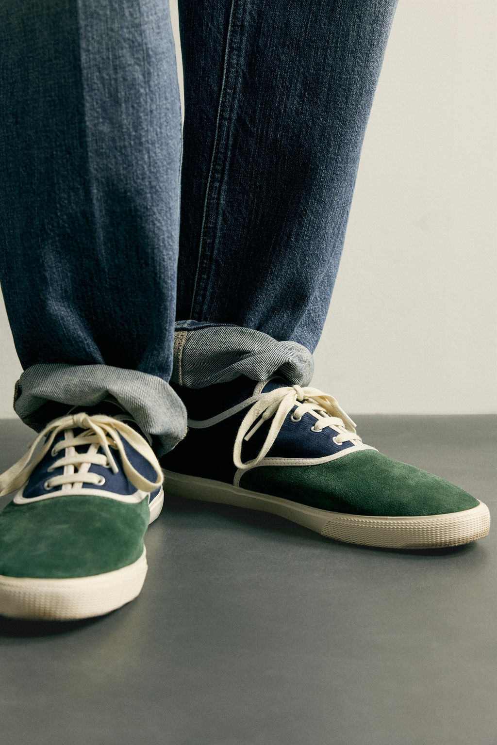 ZAPATILLA COMBINADA PIEL / Verde - Zara фото 3