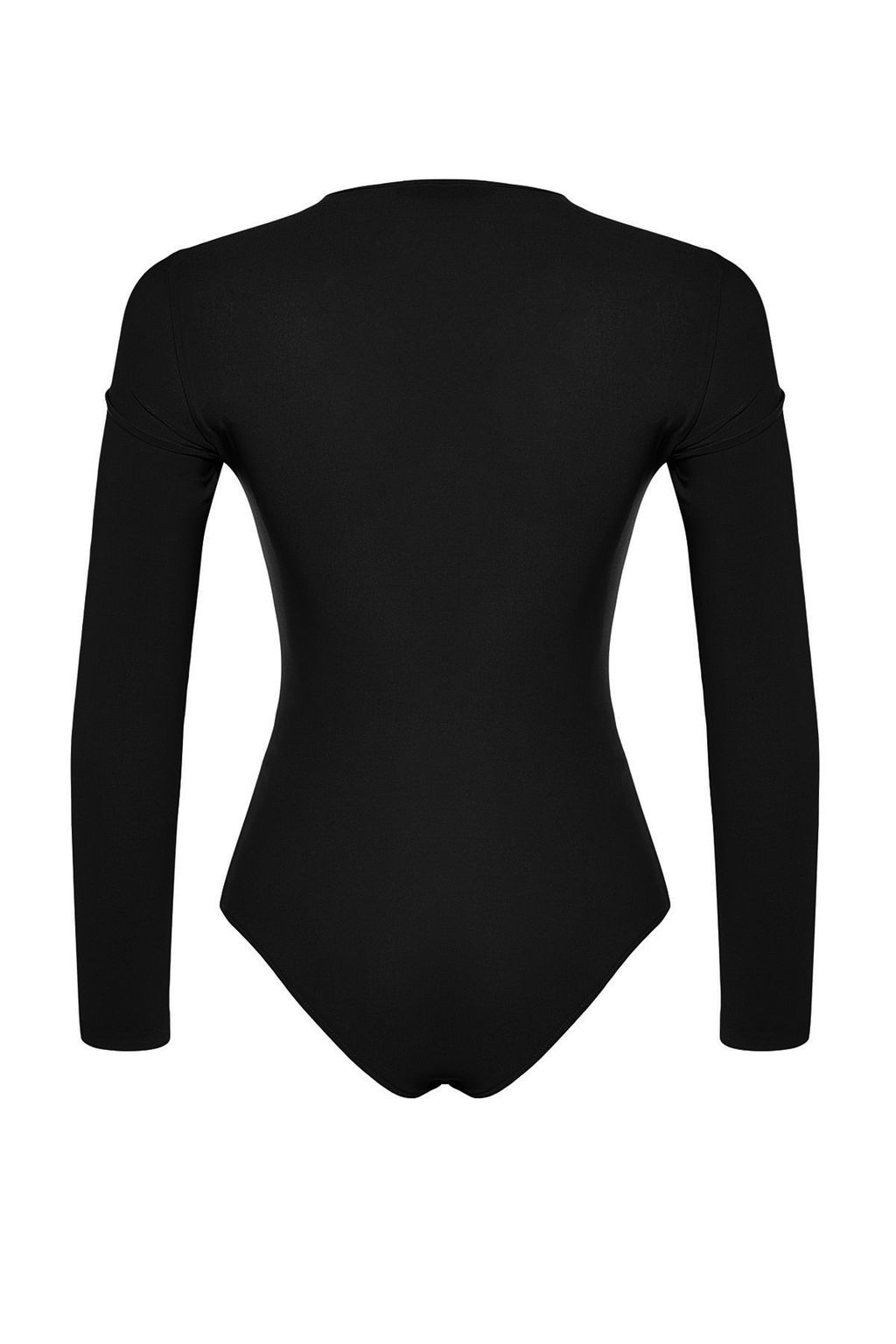 Siyah Cut Out ve Buzgu Detayl? Fitted/Vucuda Oturan Esnek C?tc?tl? Orme Body TWOAW22BD0047