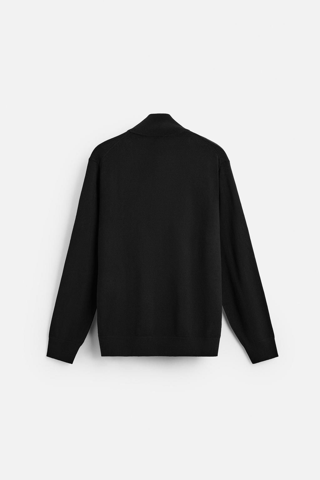 100% WOOL QUARTER ZIP JUMPER - Zara фото 8
