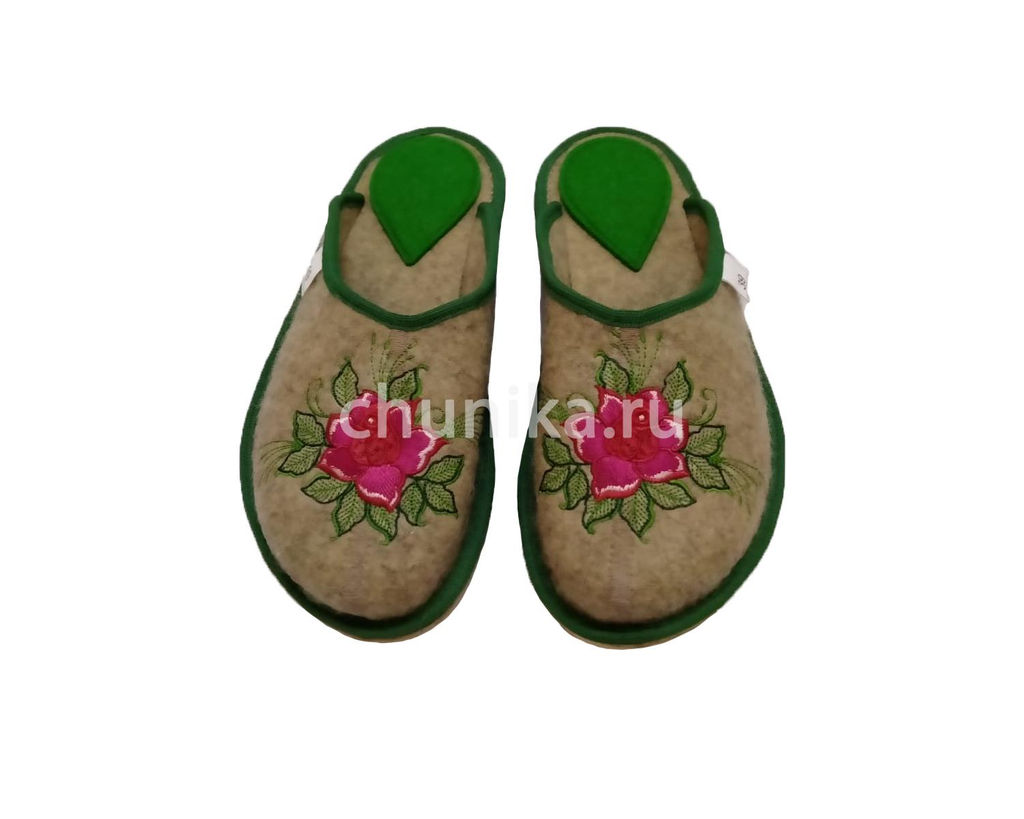 Тапочки без задника, вышивка «кошечки» - Чуника фото 6