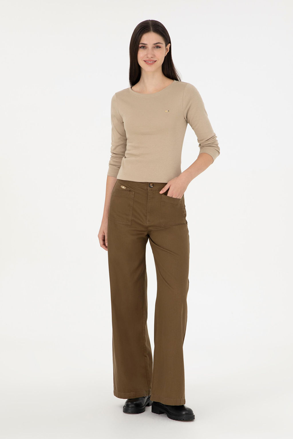 Женский свитшот светлого цвета хаки Неожиданная скидка в корзине - U.s. polo assn фото 4