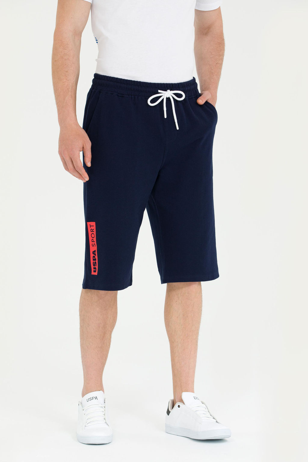 Мужские темно-синие вязаные шорты - U.s. polo assn фото 2