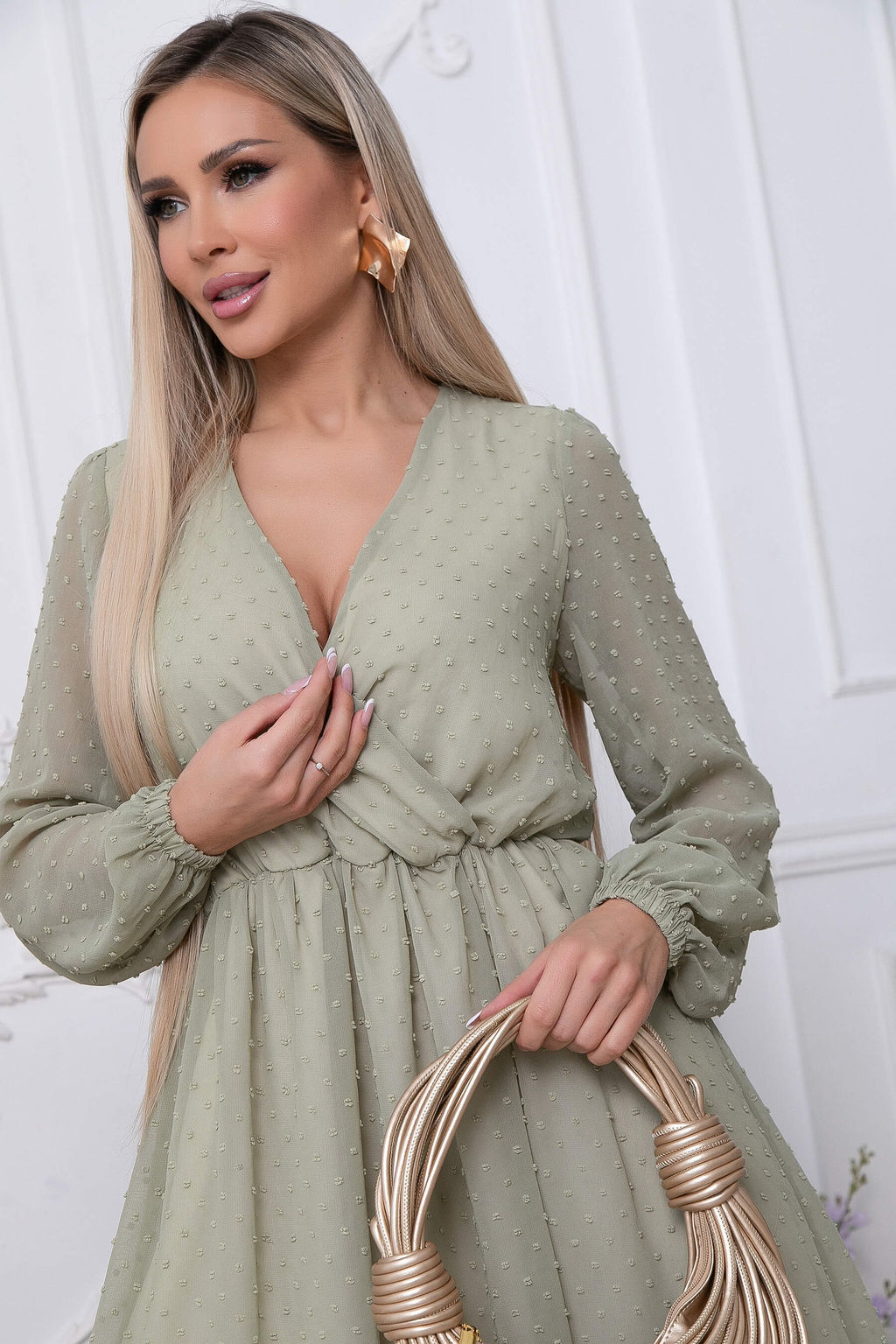 Платье Млечный путь (олива) П8848 - Lt collection фото 8