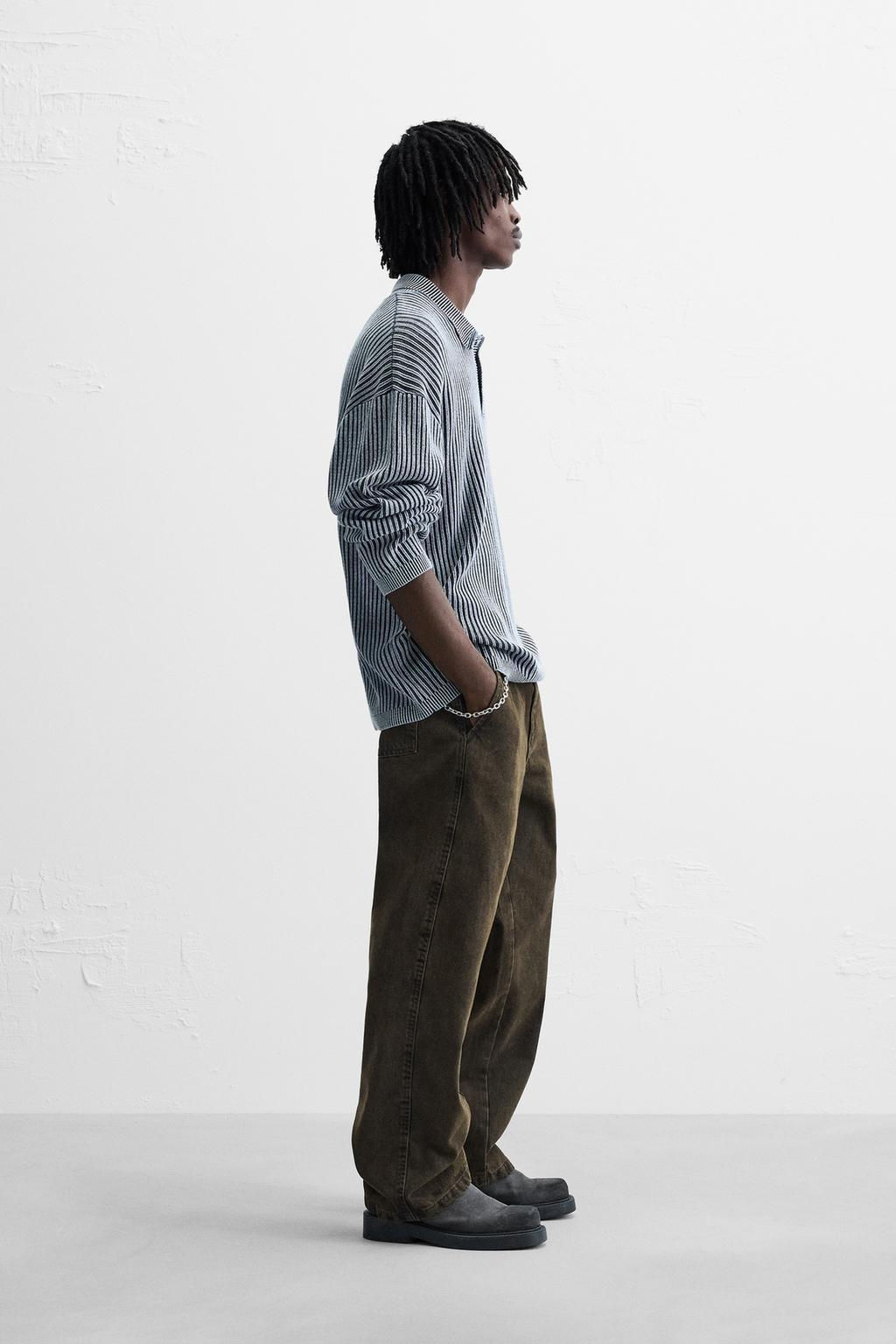 WASHED KNIT POLO SHIRT - Zara фото 4