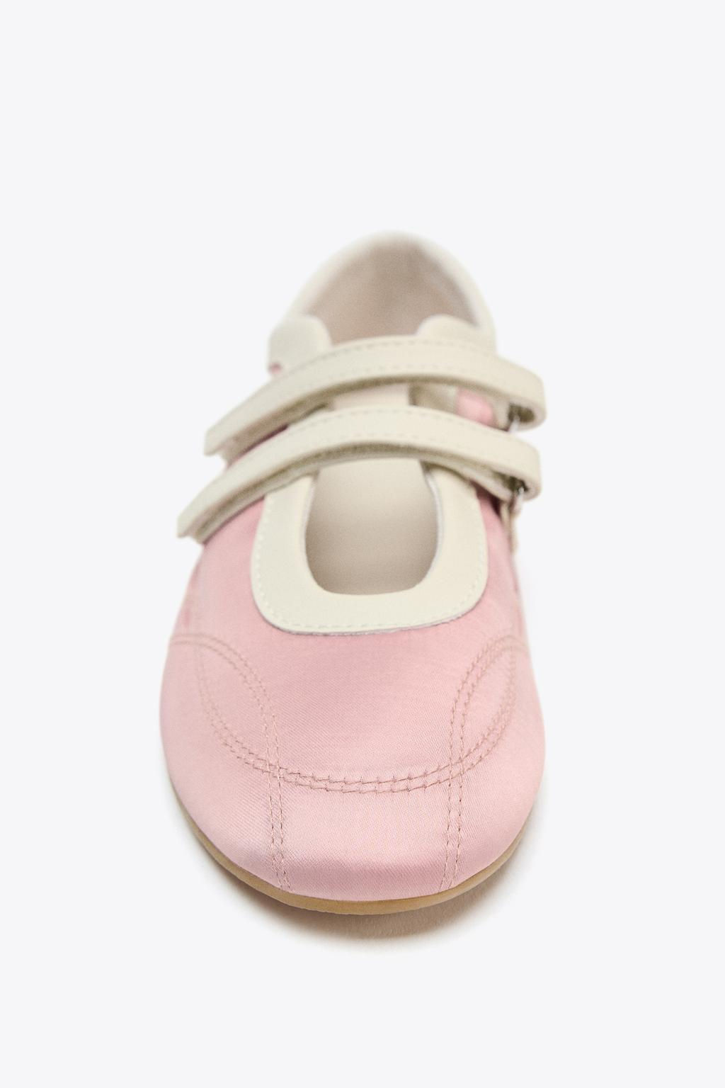 SATIN EFFECT TOPSTITCHED BALLERINAS - Zara фото 16