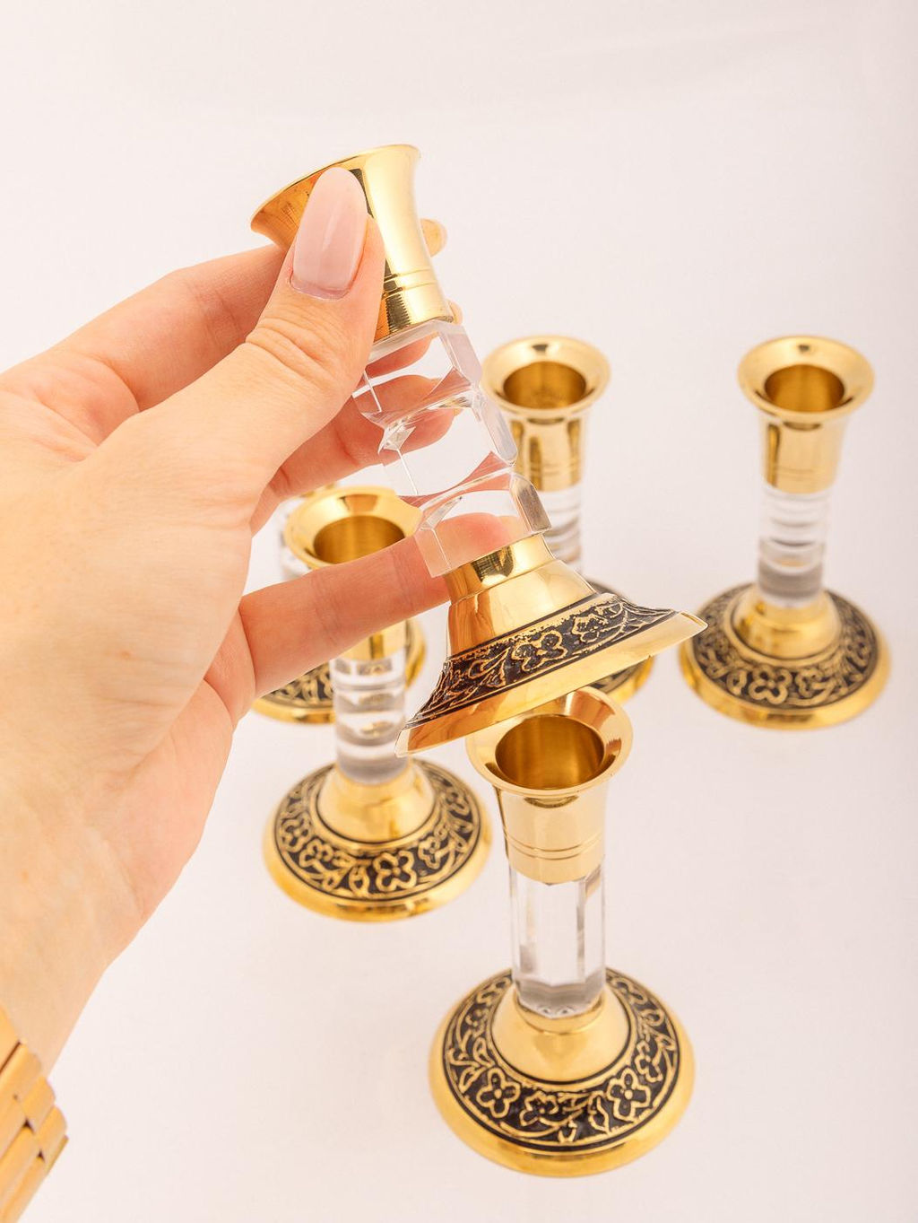 Подсвечник набор из 6-ти (HAJI антик) № П736/3 - Ганг фото 4