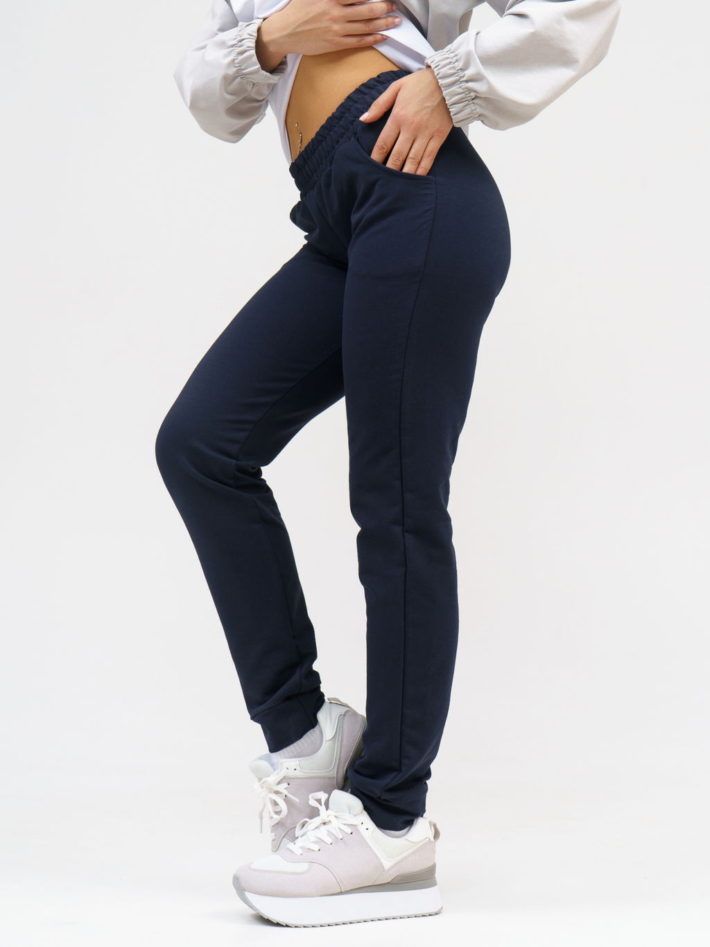 756 Брюки "Серо-синий"