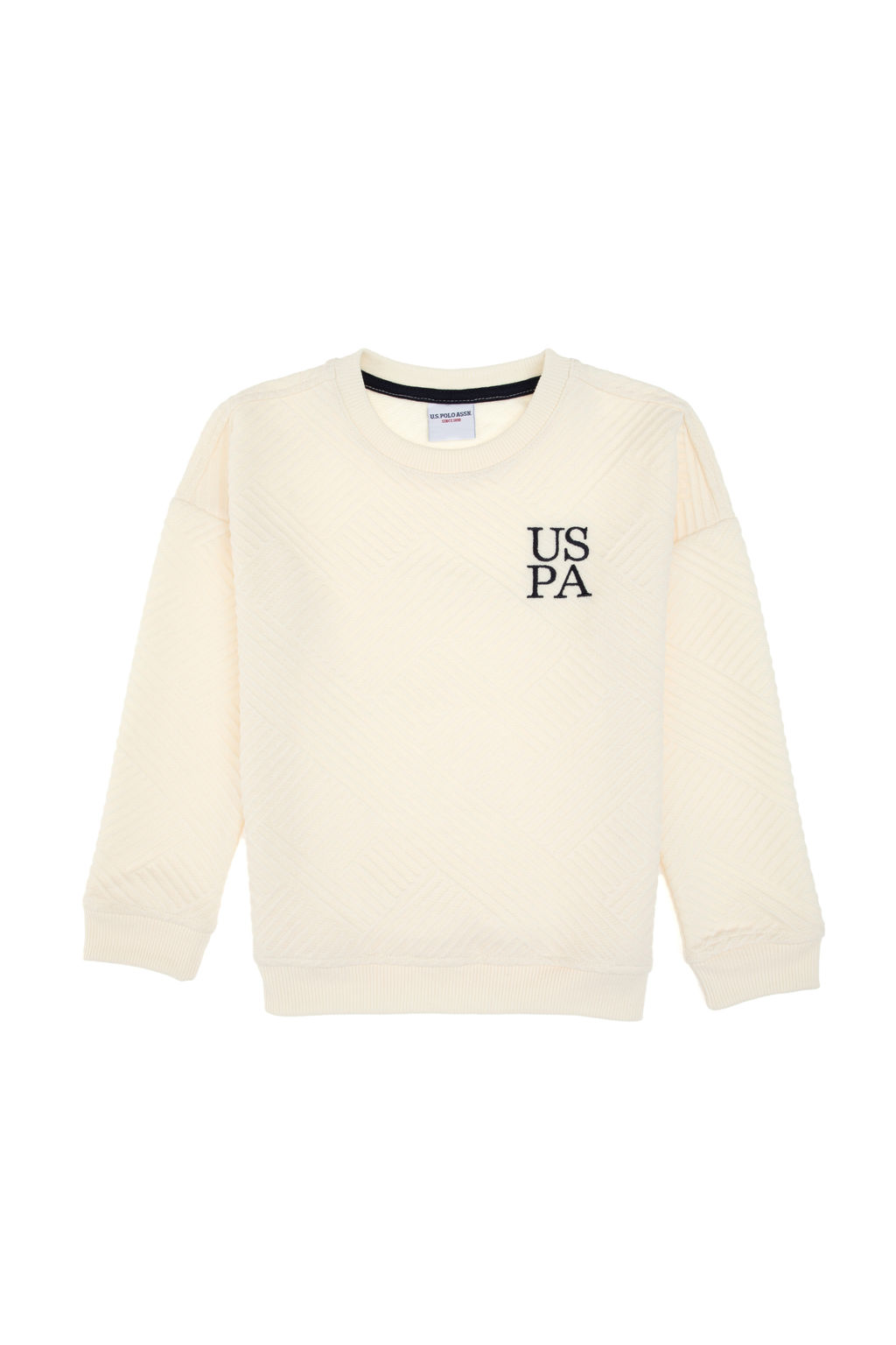 Erkek _ocuk Krem Bisiklet Yaka Sweatshirt - U.s. polo assn фото 2
