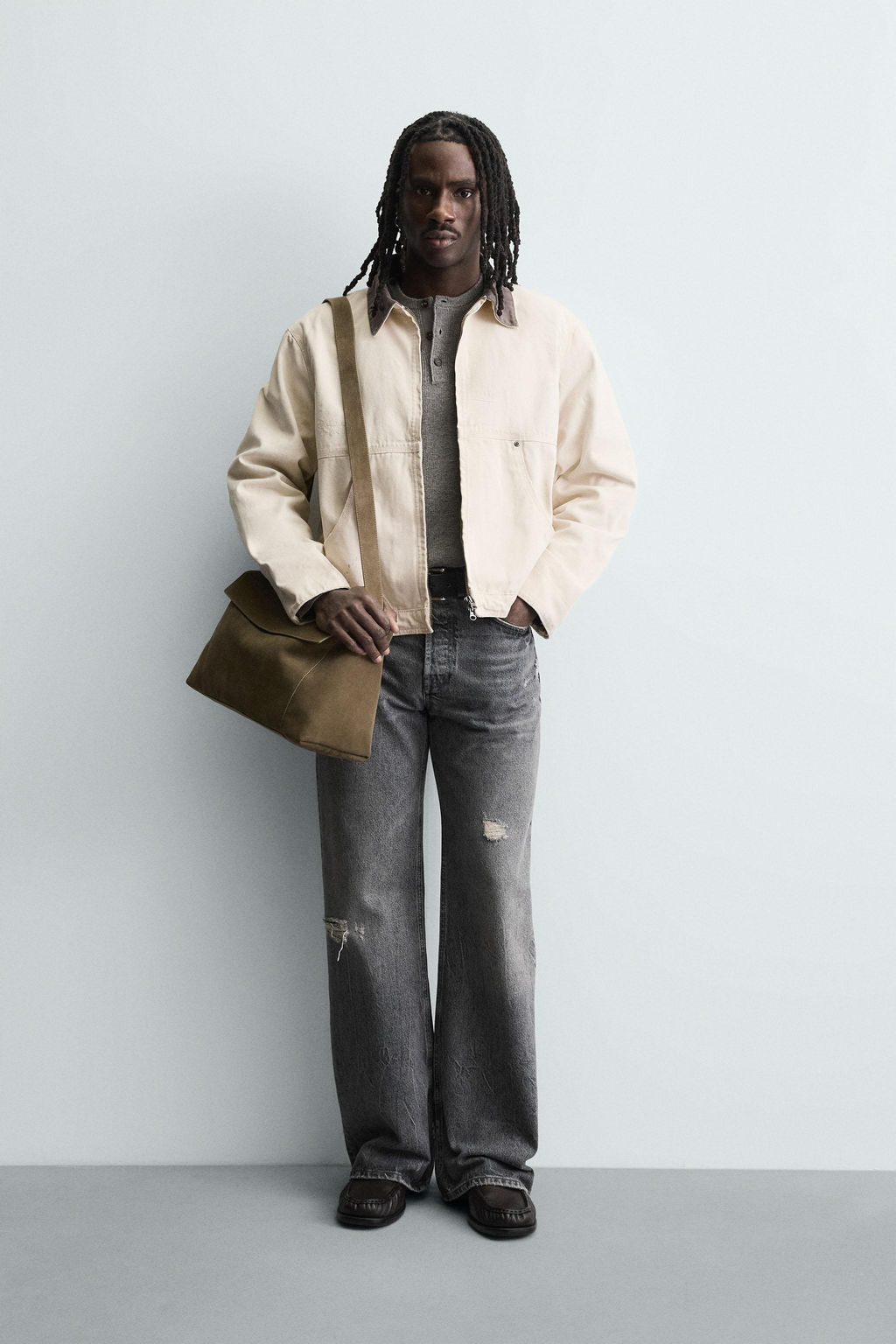 CONTRAST COLLAR JACKET