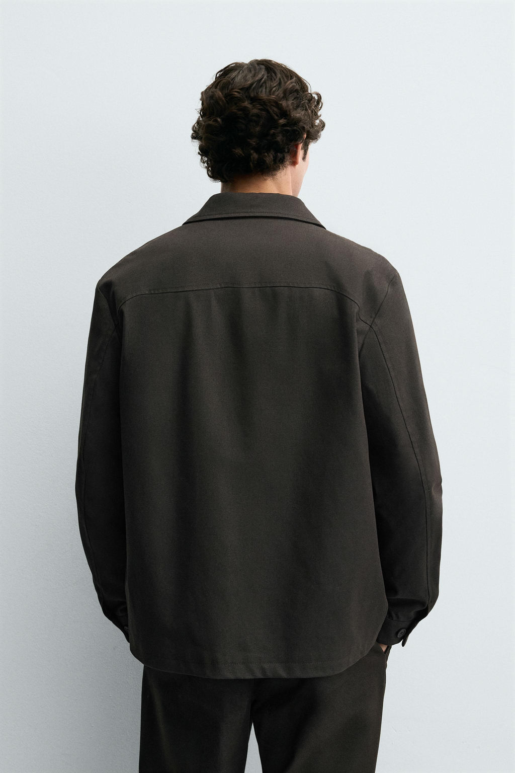 RELAXED FIT TWILL OVERSHIRT - Zara фото 3