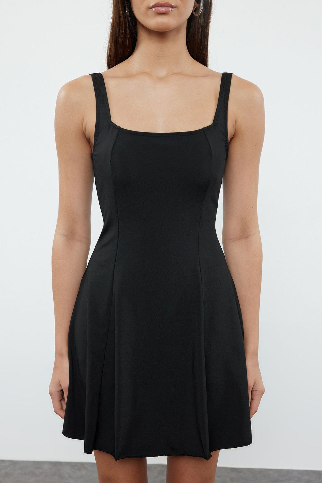 TRENDYOLMILLA Siyah Kare Yaka Etekli Mayo TBESS24MA00175 фото 9