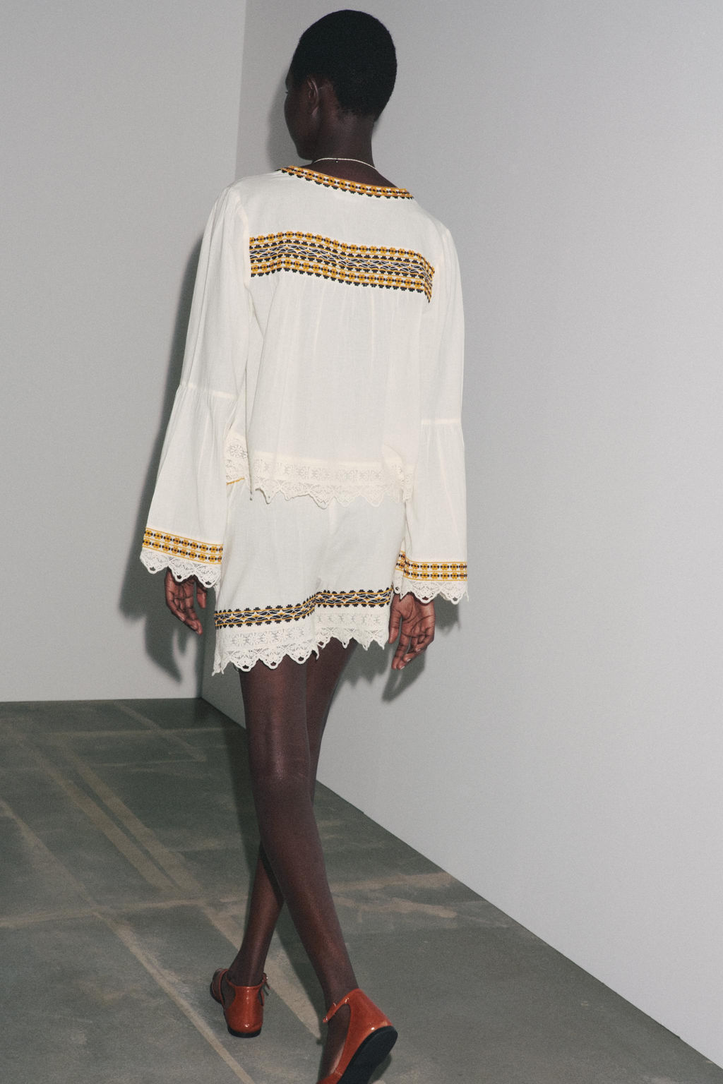 ZW COLLECTION EMBROIDERED SHIRT - Zara фото 12