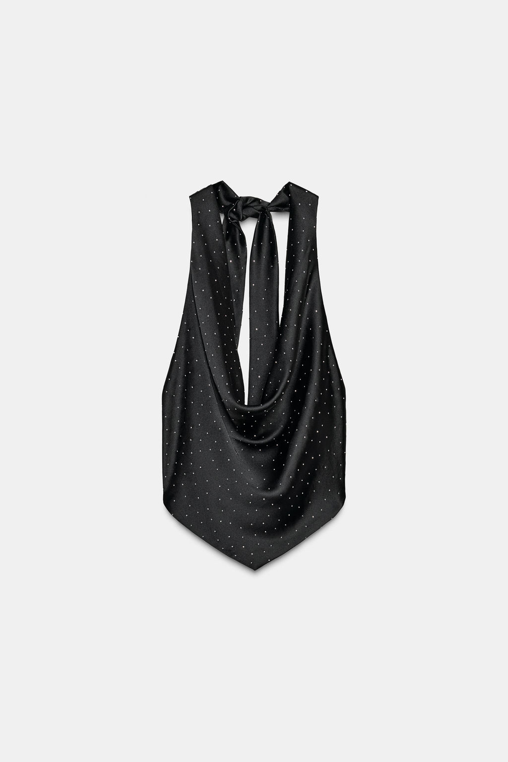 SATIN HALTER TOP WITH RHINESTONES - Zara фото 5