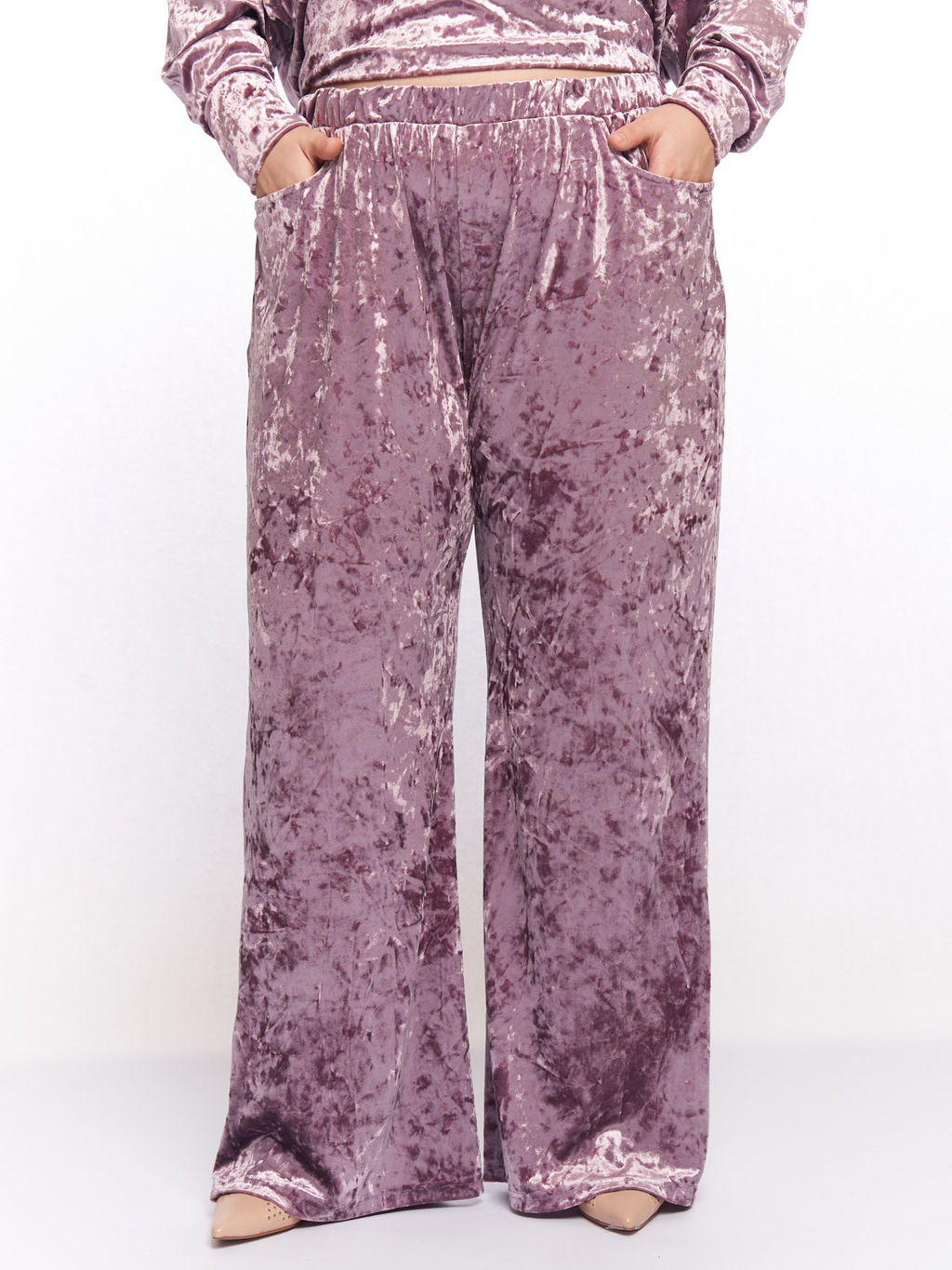 Бархатный костюм KO33511PUR39