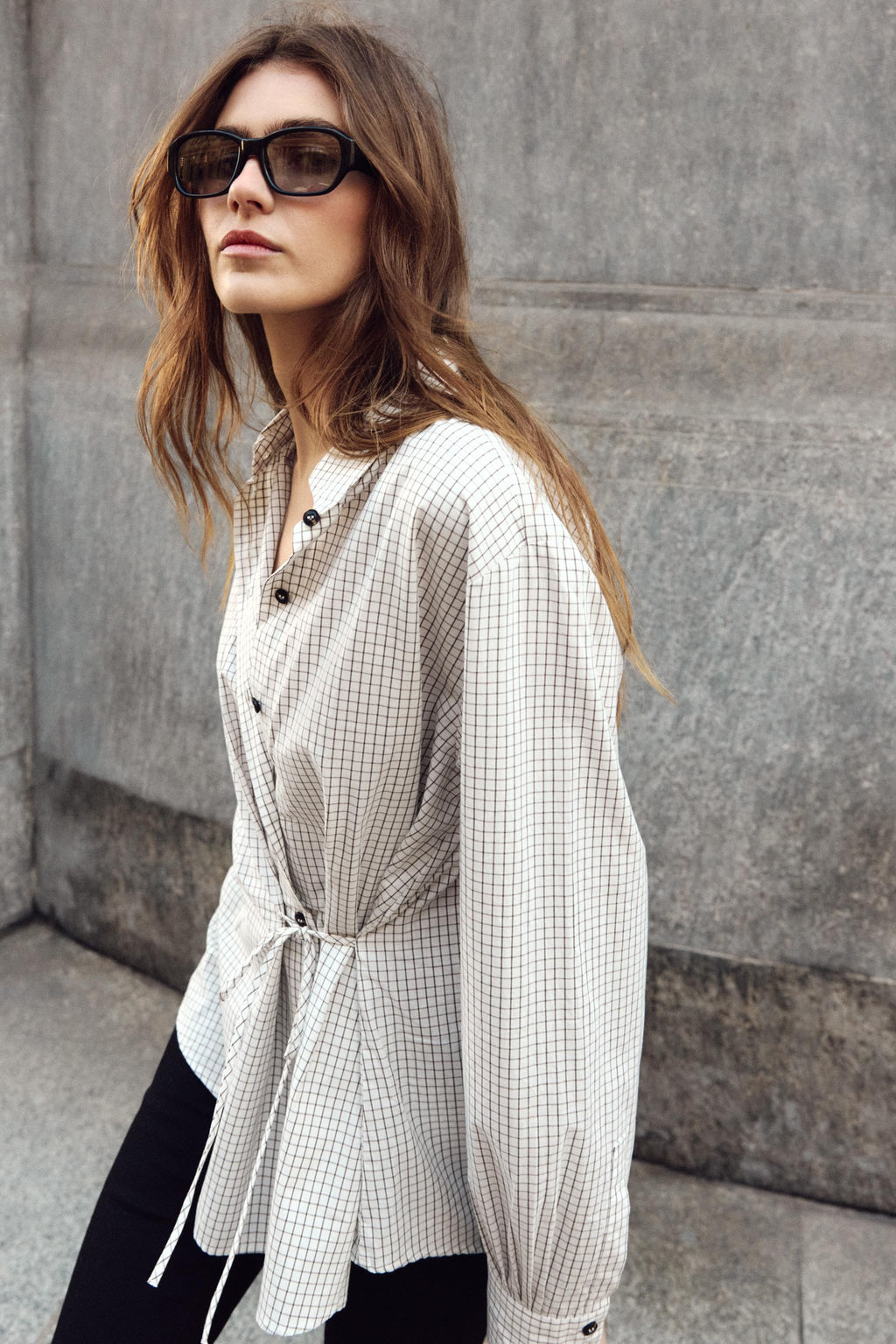 CAMISA CUADROS LAZO / marron/blanco - Zara фото 6