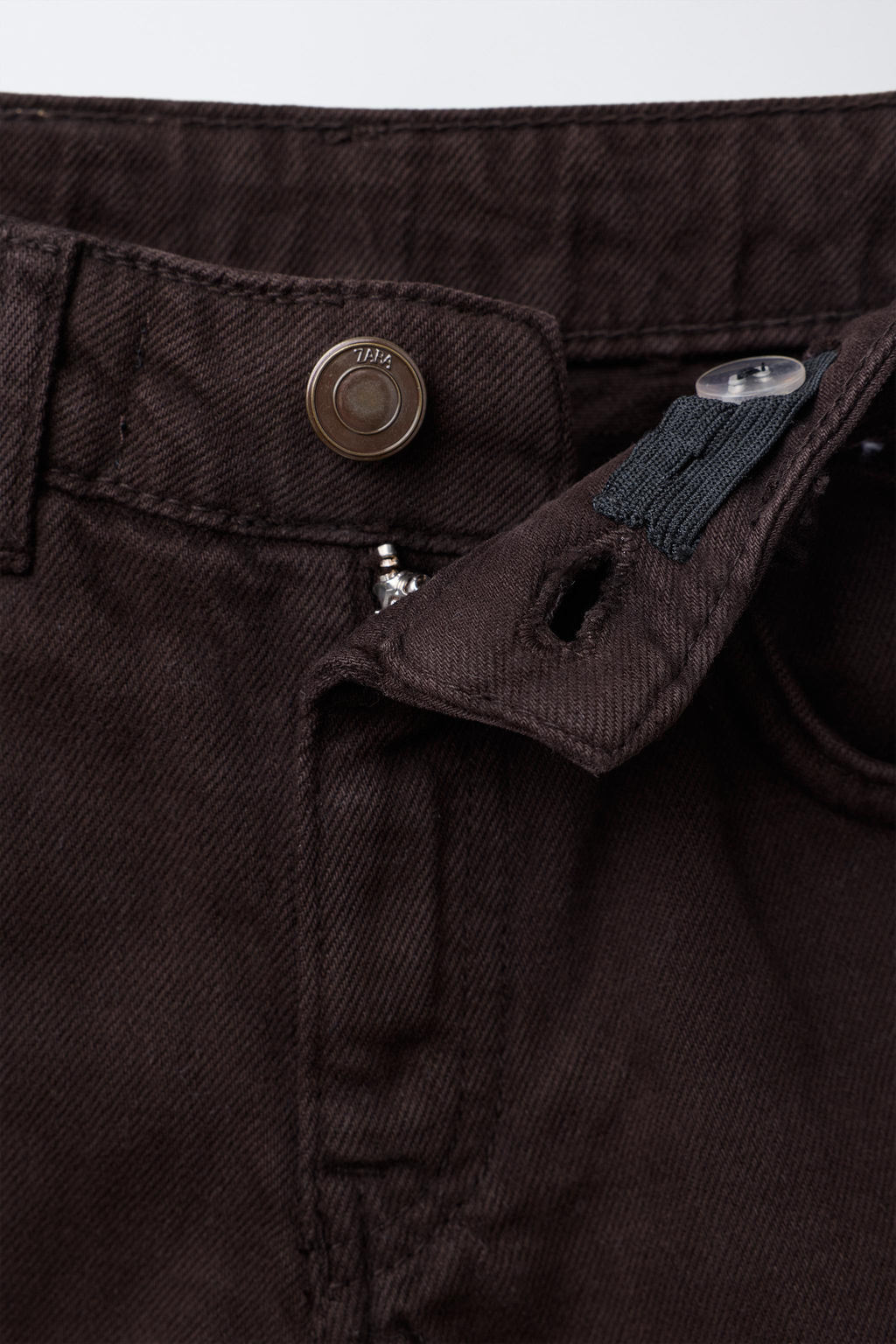 STRAIGHT-LEG DENIM TROUSERS WITH WAVY EMBROIDERY - Zara фото 3