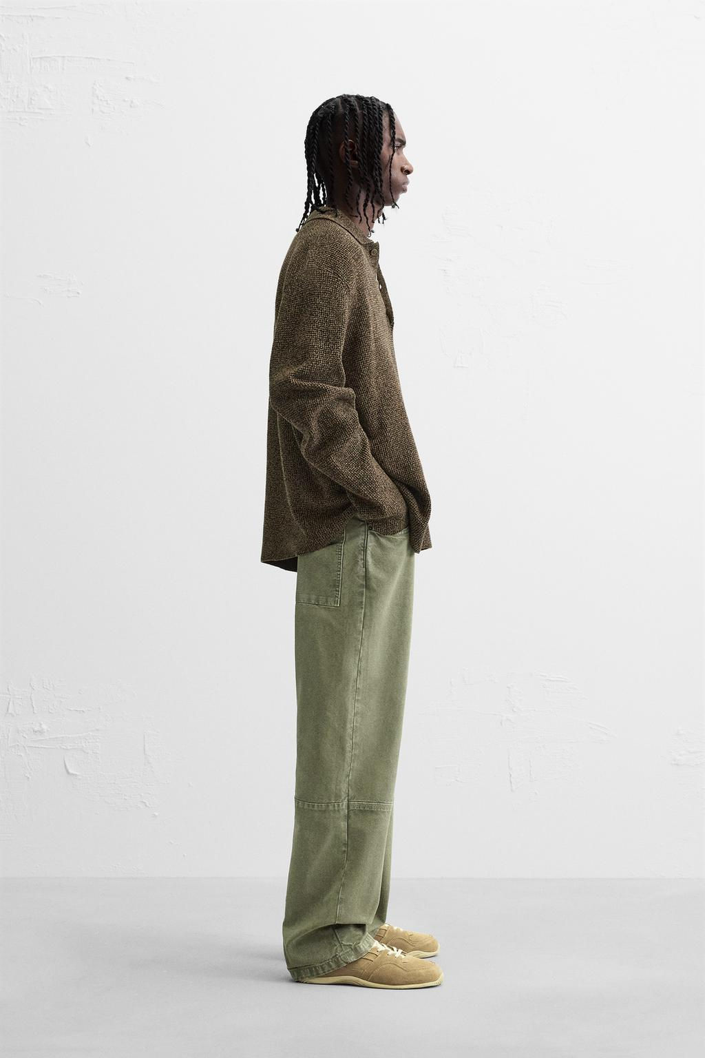 TEXTURED KNIT POLO SHIRT - Zara фото 4