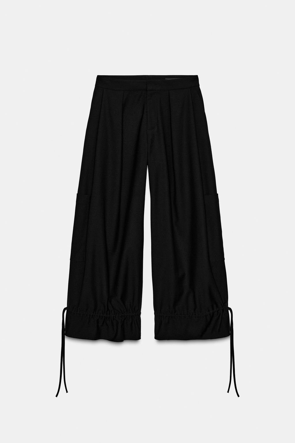 BAGGY CARGO TROUSERS WITH TIES ZW COLLECTION - Zara фото 2