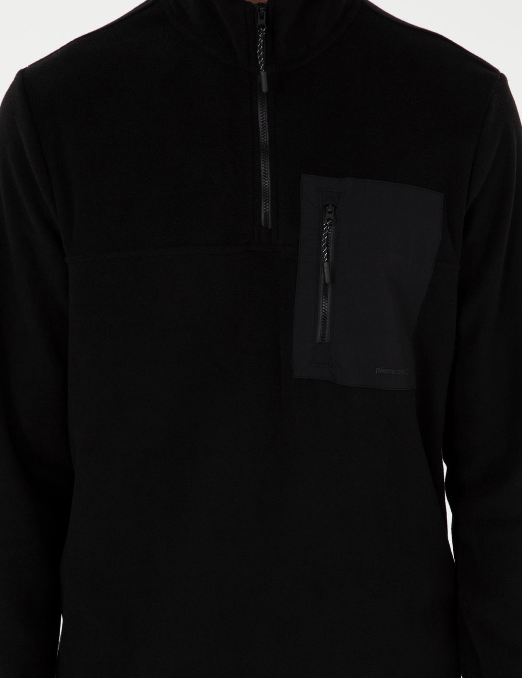 Siyah Regular Fit Yar_m Fermuarl_ Polar Sweatshirt - Pierre cardin фото 6