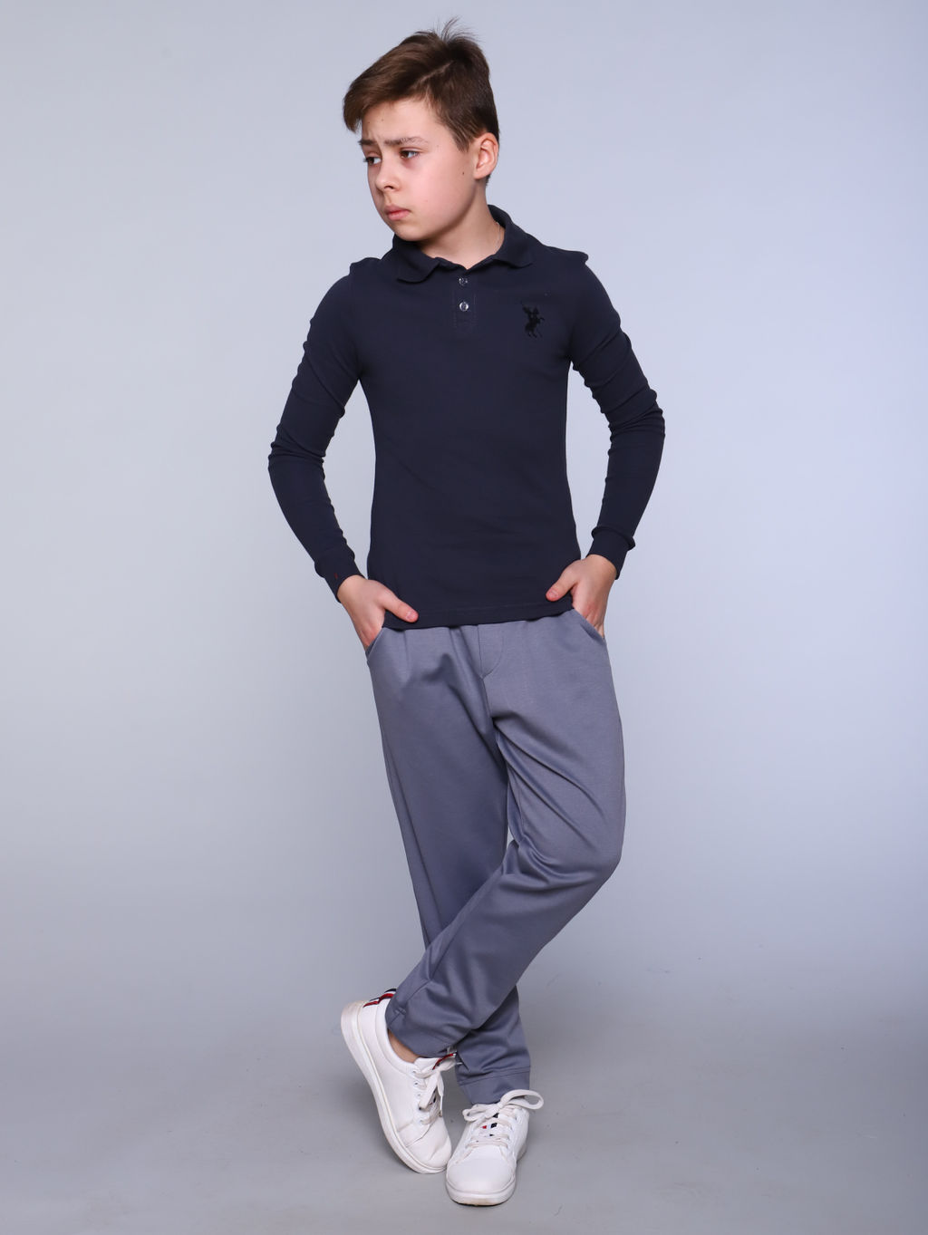 Ладошки / Рубашка-поло Василий белый  фото 35