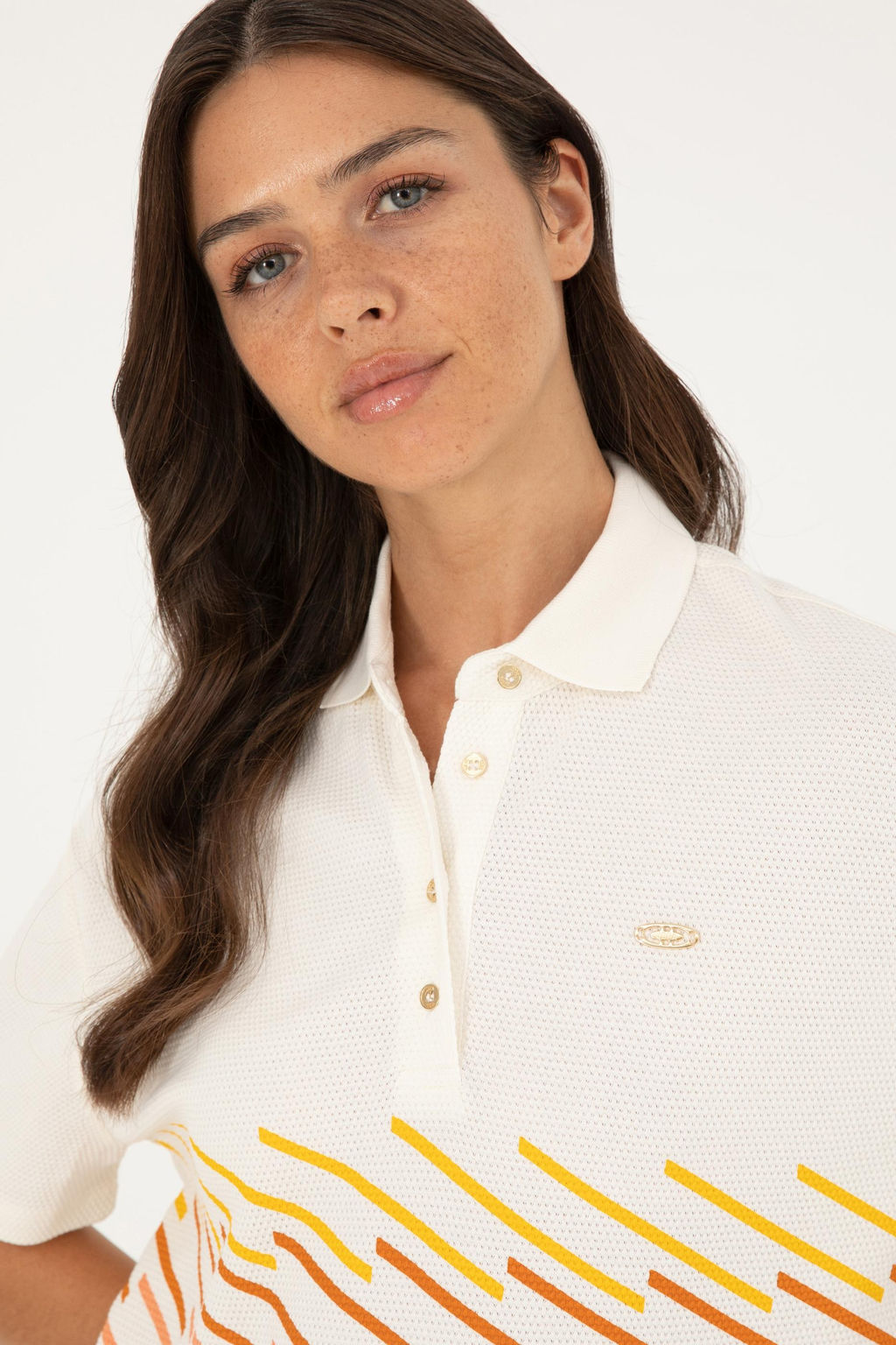 Женская футболка цвета экрю Неожиданная скидка в корзине - U.s. polo assn фото 2