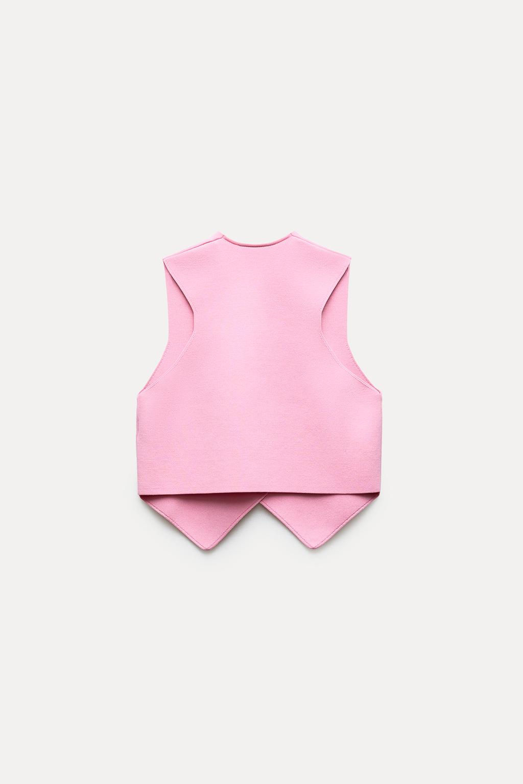 PLAIN KNIT SHORT VEST - Zara фото 6