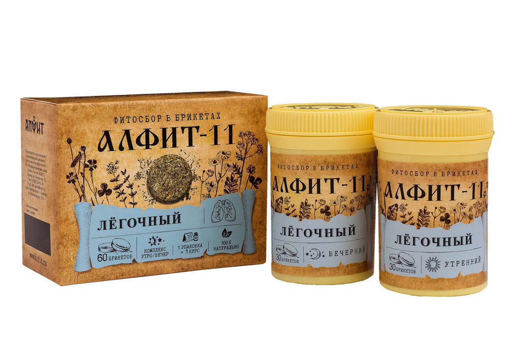 Алфит-11 Лёгочный БАД в брикетах Алфит 1193