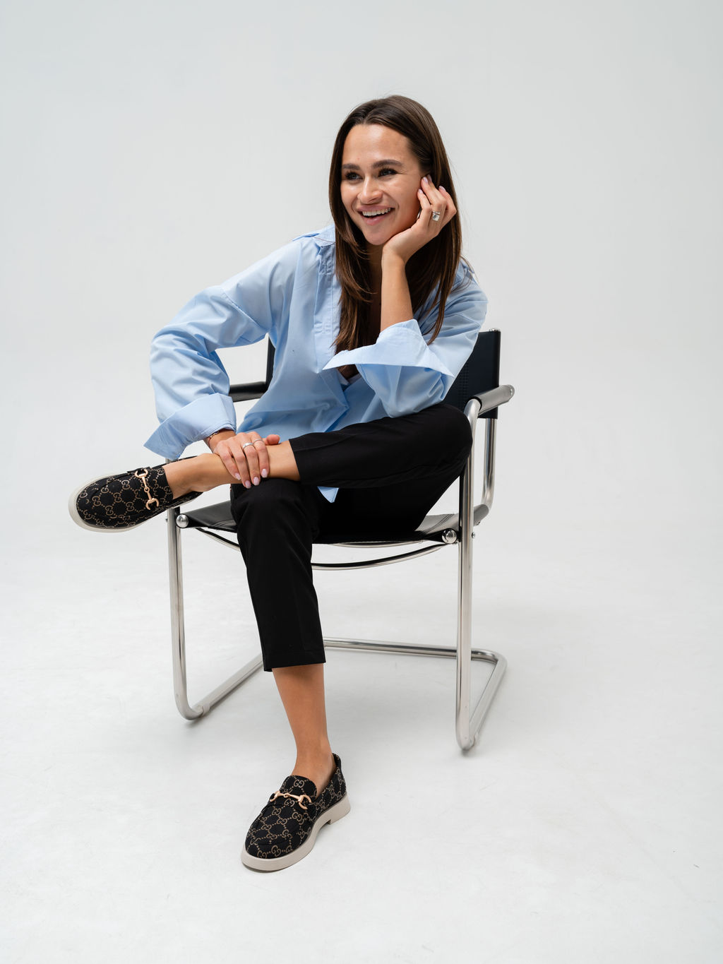 Лоферы туфли 172.1841be.Черный гуччи