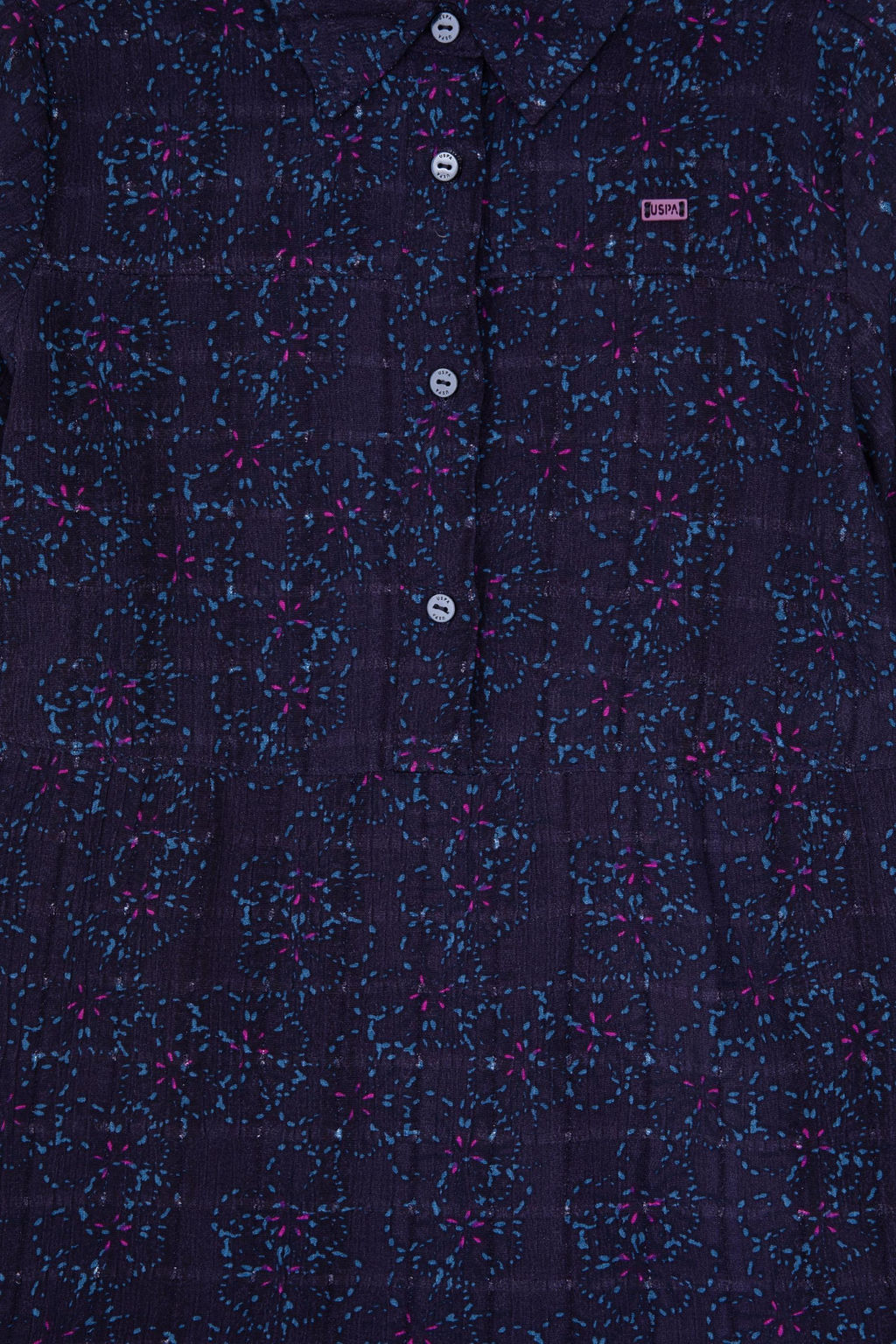 K_z _ocuk Lacivert Dokuma Elbise - U.s. polo assn фото 3