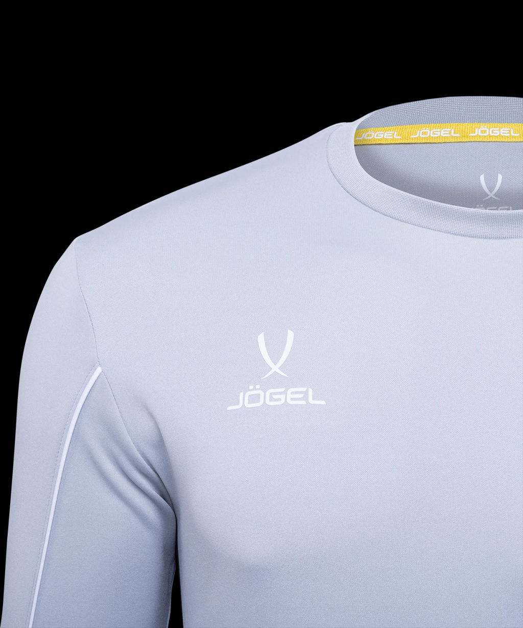 Футболка вратарская JOGEL CAMP GK Padded LS, серый/черный/белый, детский