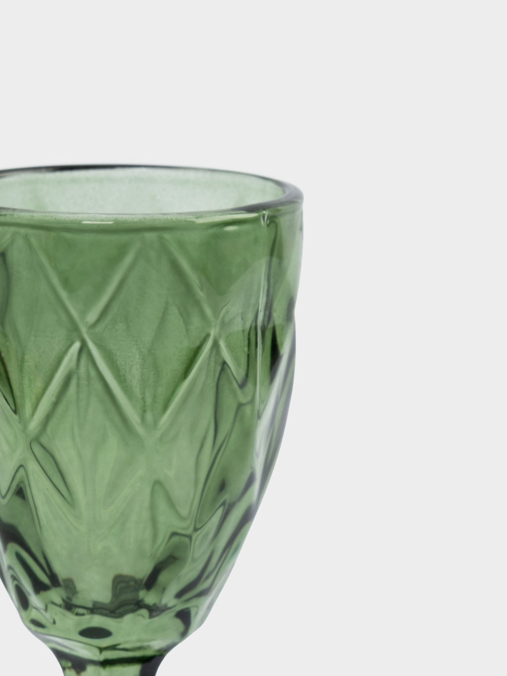 Рюмка, 50 мл, стекло, зелёная, Diamond color - Anna lafarg фото 4