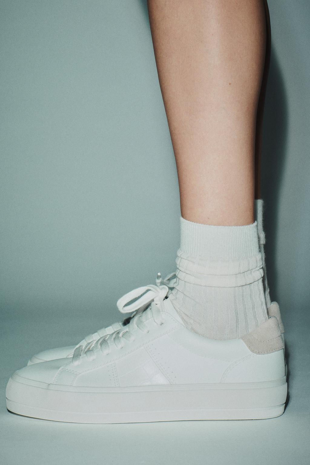 SNEAKERS WITH TOPSTITCH DETAIL - Zara фото 8
