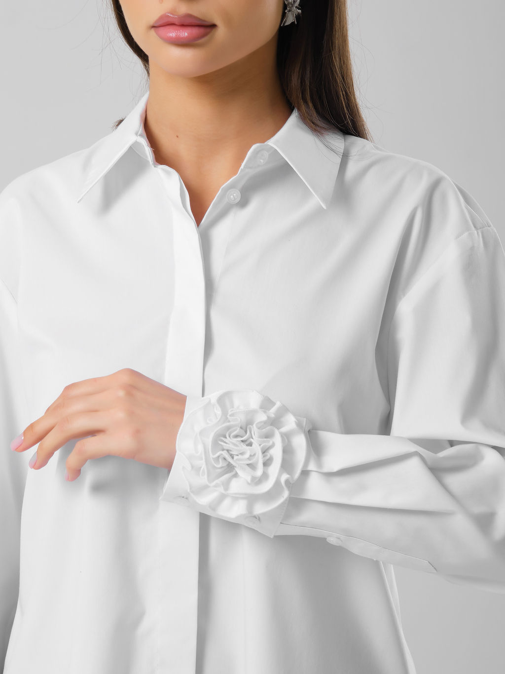 Блузка с декоративными цветами - Stilla фото 6