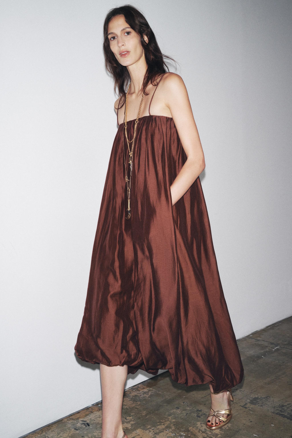 ZW COLLECTION MULTI-POSITION BALLOON DRESS - Zara фото 15