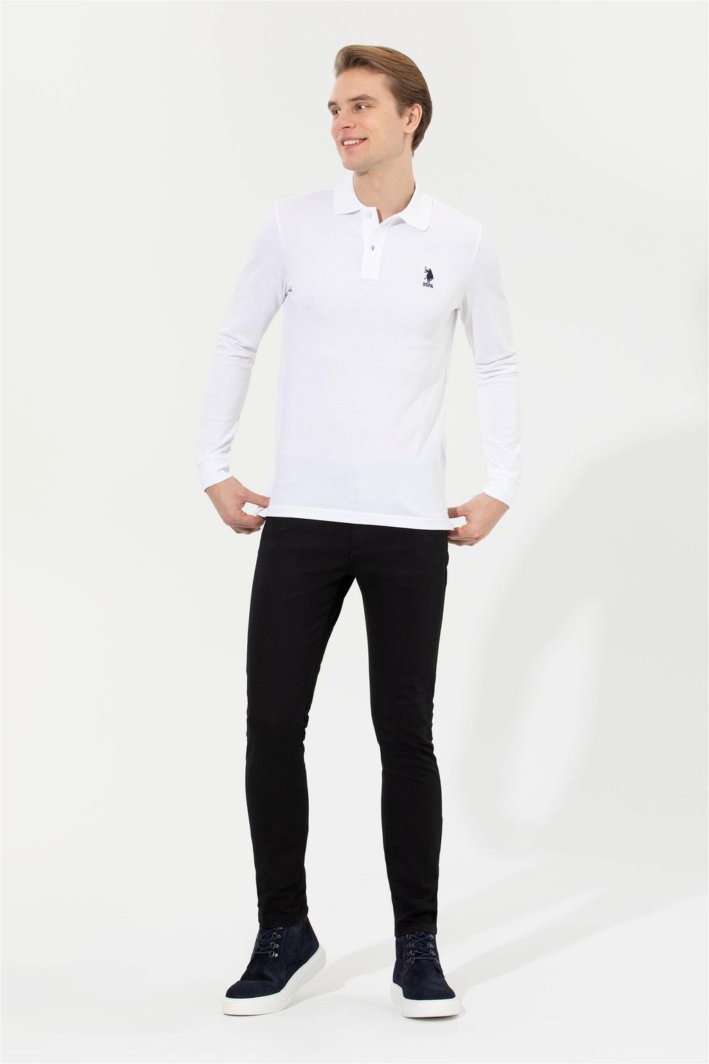 U. S. Polo Assn / Мужские черные брюки из плотной ткани - U.s. polo assn фото 3