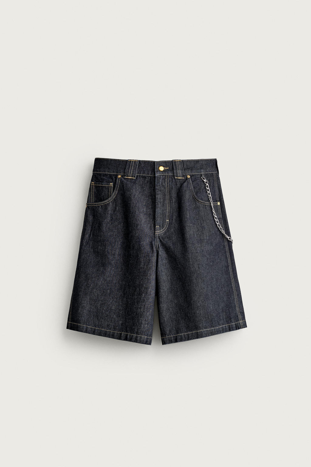 JORTS DENIM RELAXED FIT CADENA / Azul - Zara фото 3