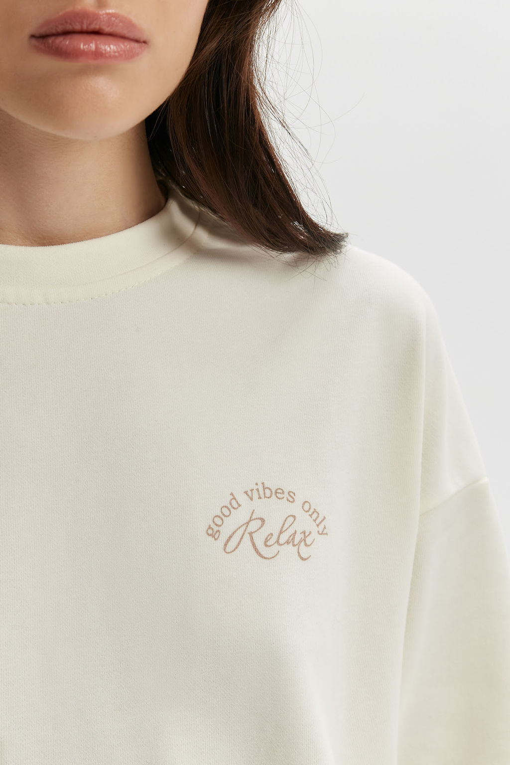 Свитшот с принтом Good vibes only - Mollis фото 3