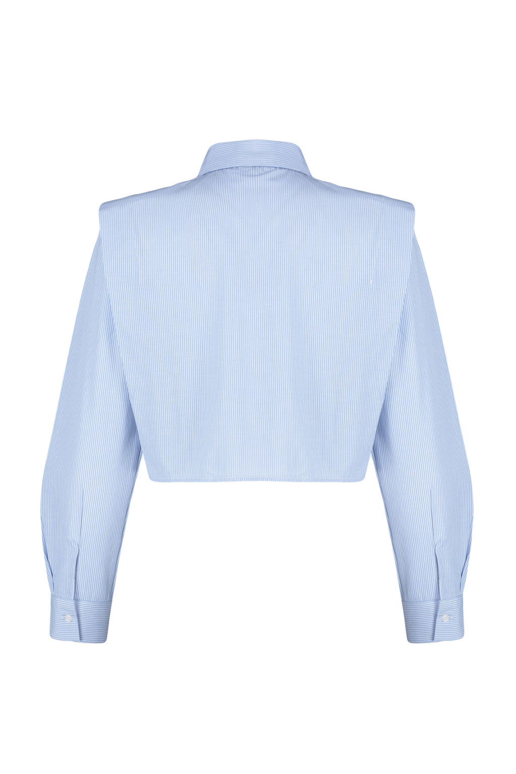 Mavi Kollar? Vatkal? Tasl? Crop Dokuma Gomlek TWOSS24GO00041